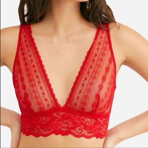 Lina Bralette red Free People NWT -  XS S3